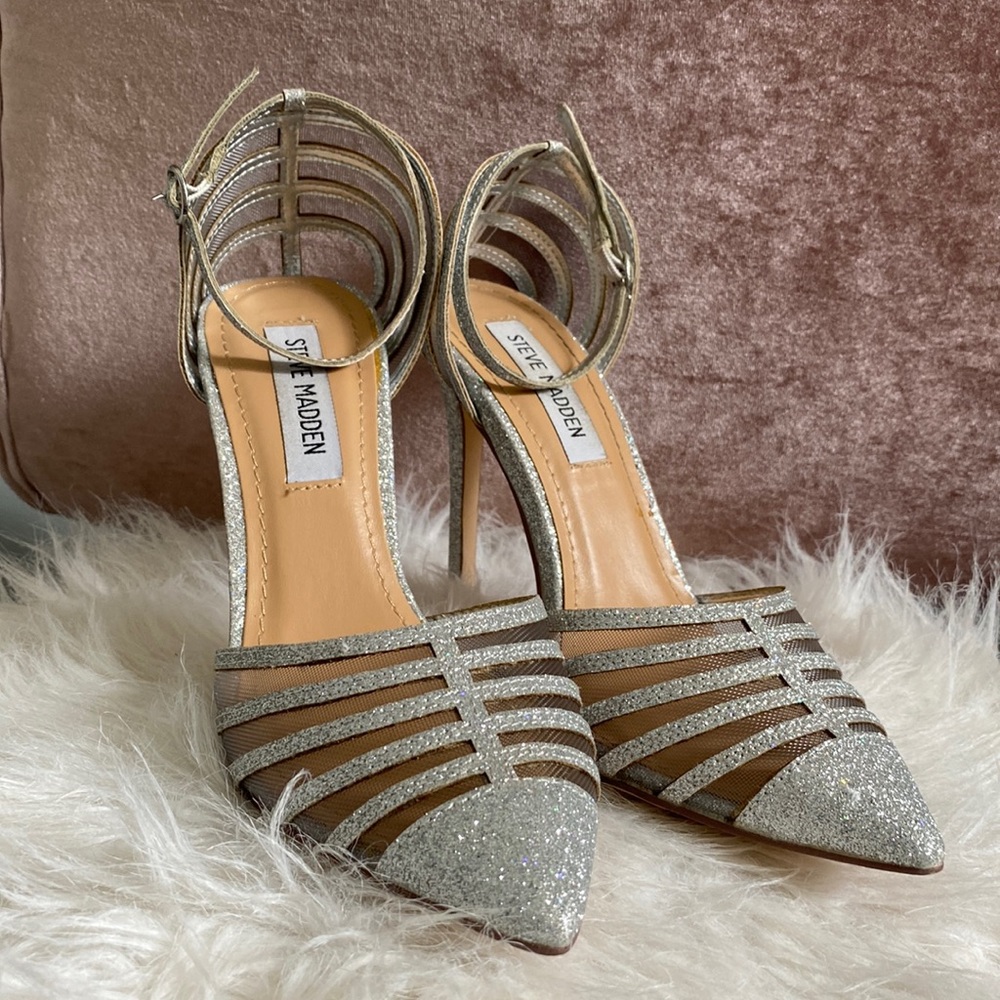 Silver Steve Madden Heels